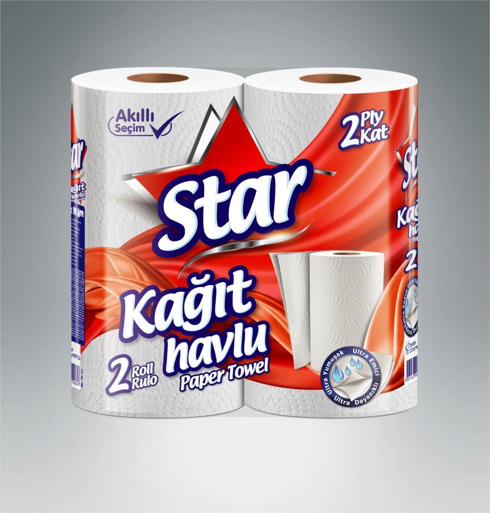 Kağıt Havlular Star Rulo Kağıt Havlu Çift Katlı 2'li Paket Satın Al