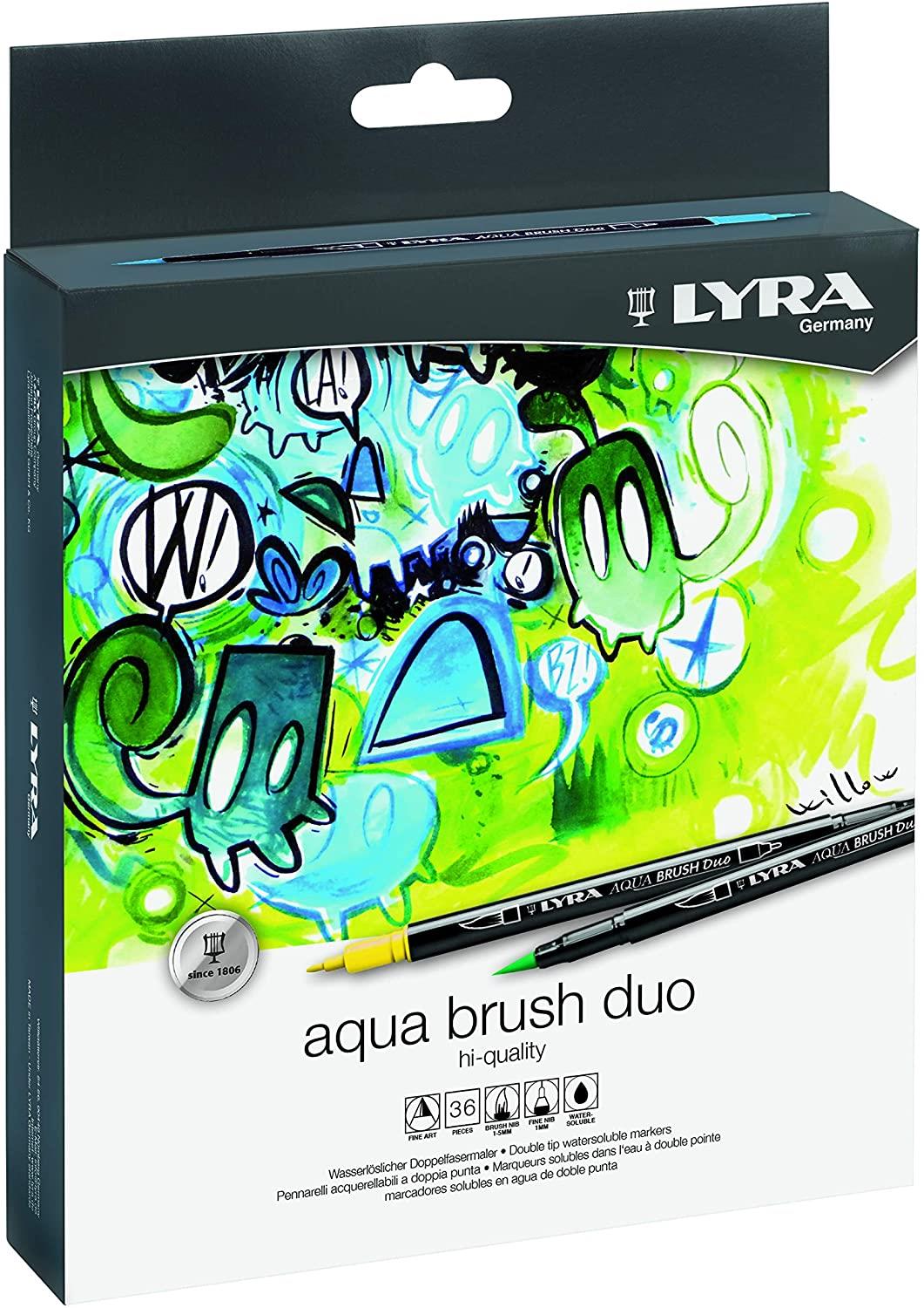 Keçeli Kalemler Lyra Aqua Brush Duo Hi-Quality Keçeli Kalem 36'lı Paket Satın Al