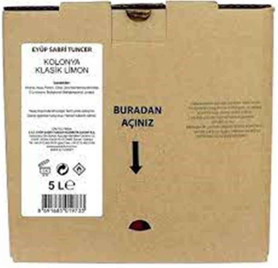 Kolonyalar Eyüp Sabri Tuncer 5lt Limon  Kolonyası (5lt Bag IN Box Endüstriyel) Satın Al