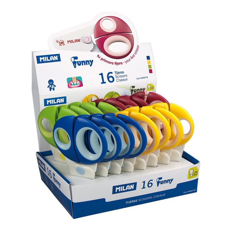 Makas ve Maket Bıçakları MILAN 14690716 FUNNY ÇOCUK MAKASI - 16'LI Satın Al