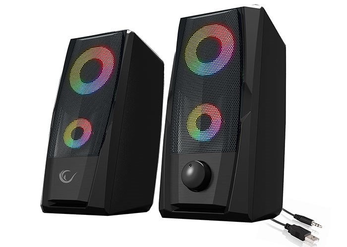 Mikrofon, Kulaklık ve Hoparlör Rampage RMS-X9 2.0 RGB Işıklı Multimedia 5V 30dB Gaming Oyuncu Speaker Satın Al