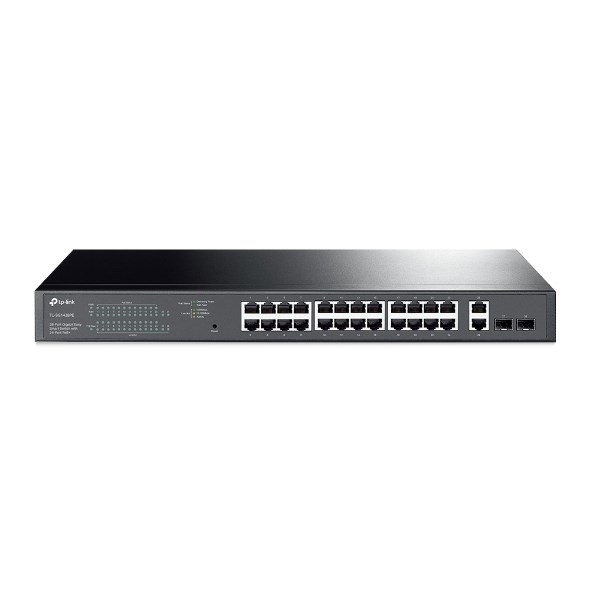 Modem ve Network Ürünleri Tp-Link TL-SG1428PE 24 Port 10-100-1000 Poe+ Switch 2 Port SFP Çelik Kasa Rack Mount Satın Al