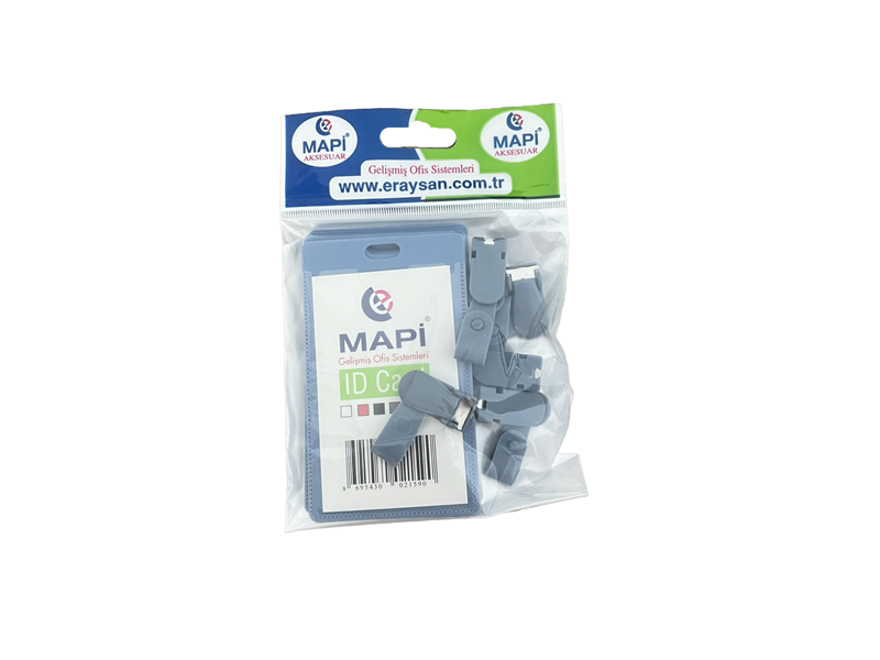 Ofis Aksesuarları MAPİ PP KLİPSLİ DİKEY KART POŞETİ MAVİ 5 Lİ BLİSTERLI Satın Al