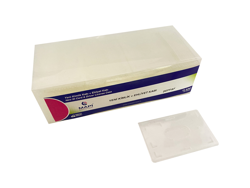 Ofis Aksesuarları MAPİ PVC SERT YENİ EHLİYET VE KİMLİK KABI 75 Lİ PAKET Satın Al