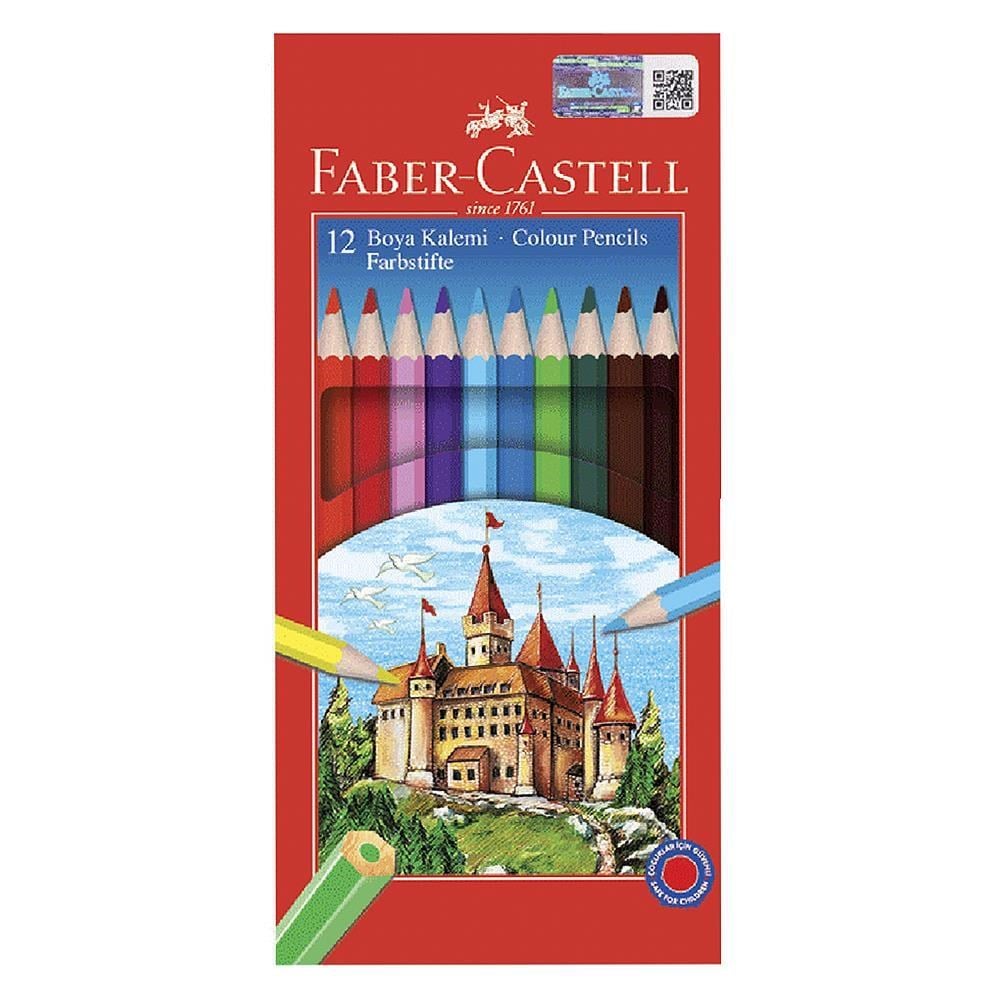 Okul Kırtasiye Faber Castell Kuruboya 12 Renk Tamboy Karton Kutu Satın Al