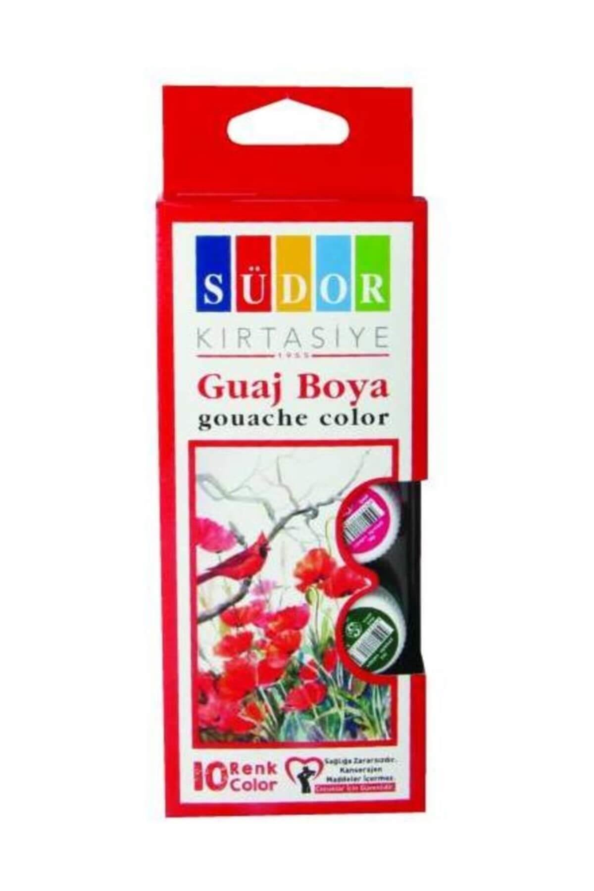 Okul Kırtasiye Südor Guaj Boya 10 Renk  X 15 Ml Cam Şişede Satın Al
