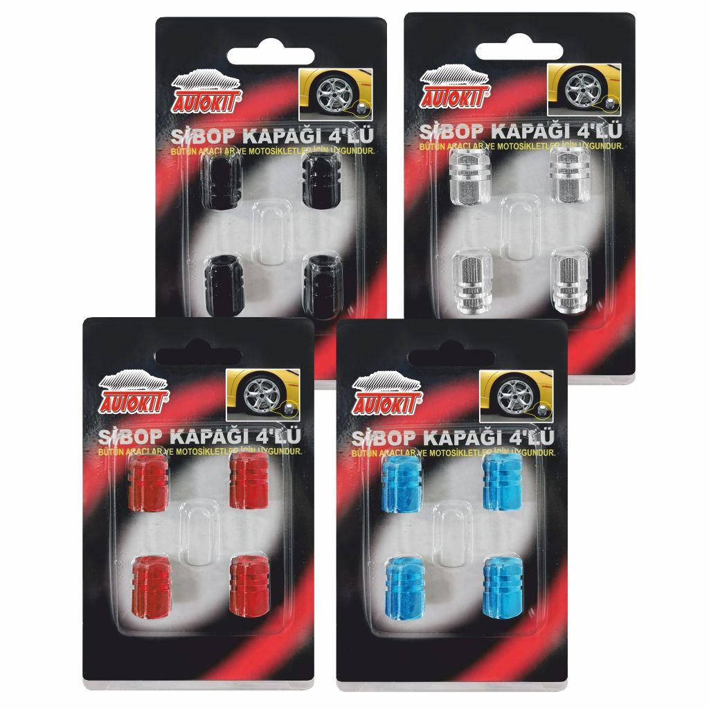 Oto Aksesuarları Autokit Yeni Sibop Kapağı 4'Lü Satın Al