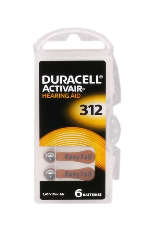 Piller Duracell 312 Numara Düğme Kulaklık Pili İşitme Cihazı İçin 6'lı Paket Satın Al