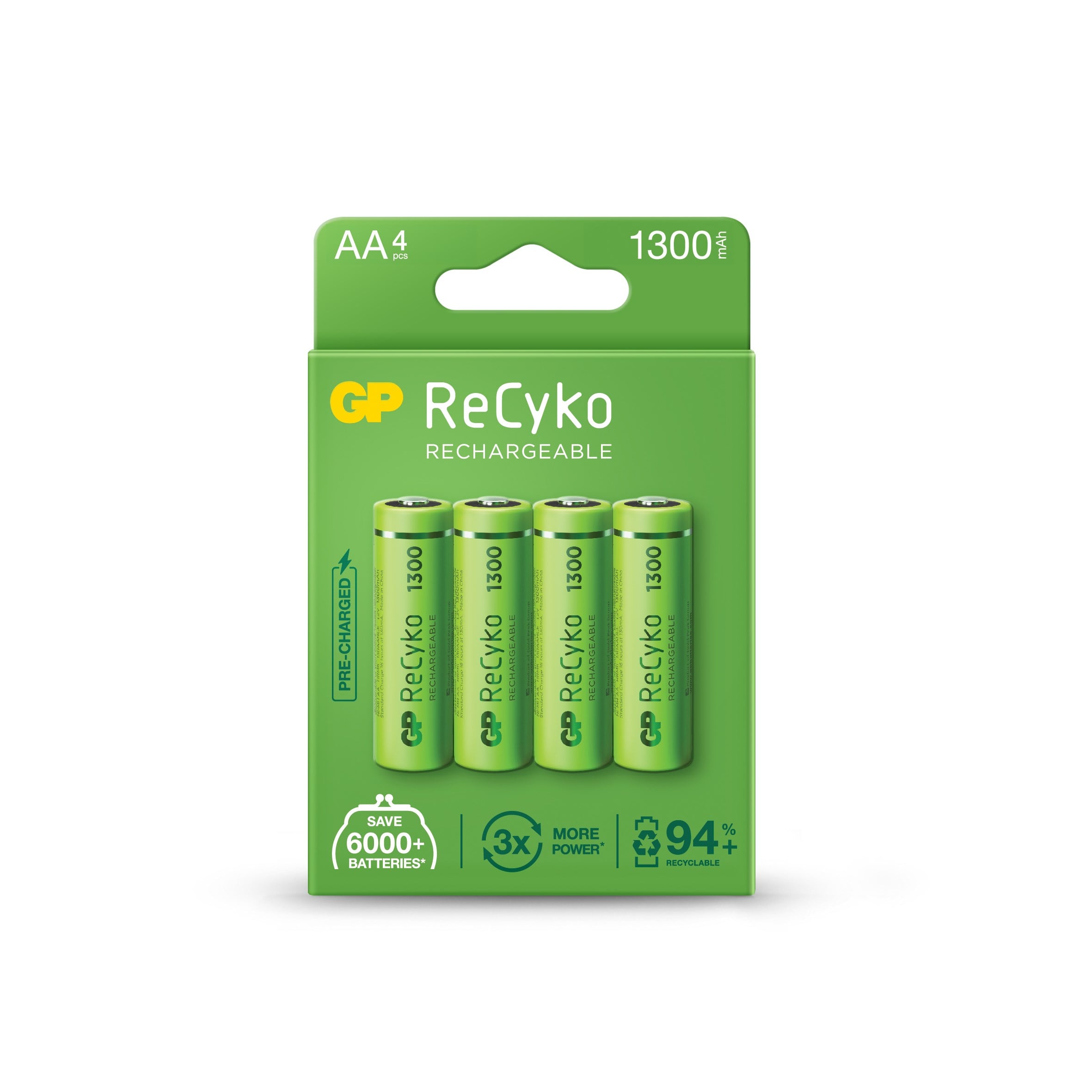 Piller GP GP130AAHCEMTR-2GBE4 1300MAH Nİ-MH 4LÜ ŞARJLI PİL Satın Al