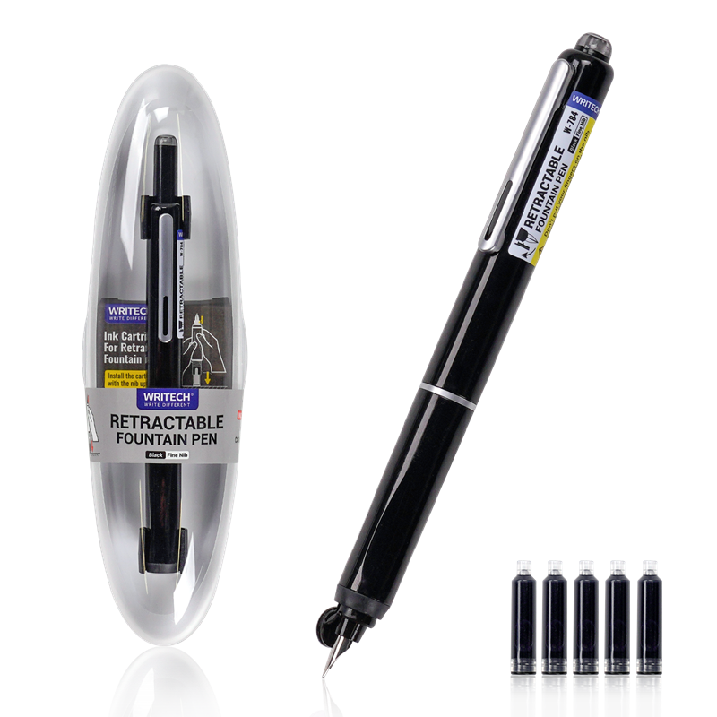 Prestij ve Dolma Kalemler WRITECH W-784 BASMALI DOLMA KALEM SİYAH - BLİSTER Satın Al