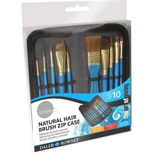 Resim Fırçaları Daler Rowney Simply Sulu Boya Fırça Set Çantalı 10'lu Satın Al