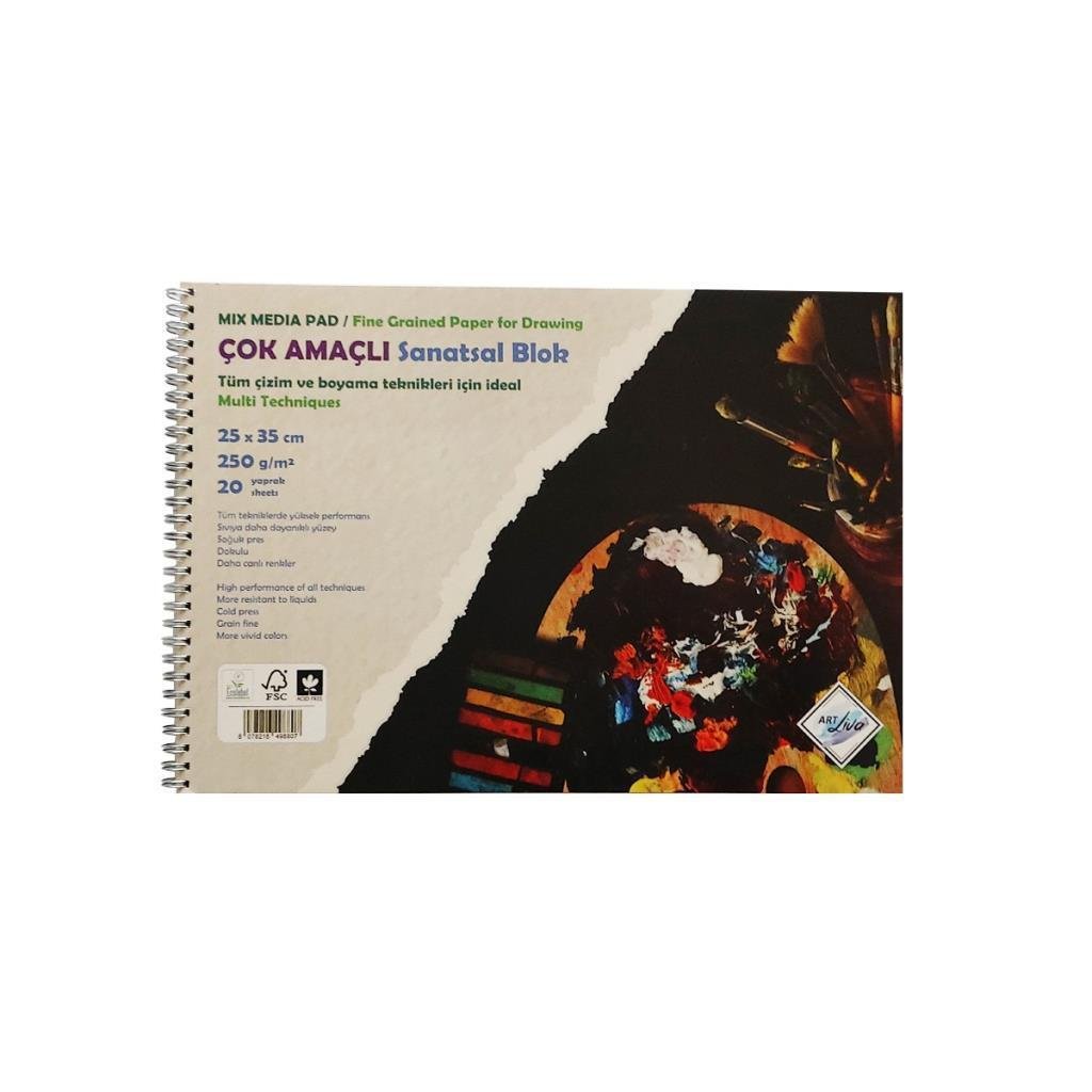Sanatsal Resim Defterleri Art Liva Sanatsal Resim Defteri Sulu Teknik 20 Sayfa 25x35 250gr Satın Al