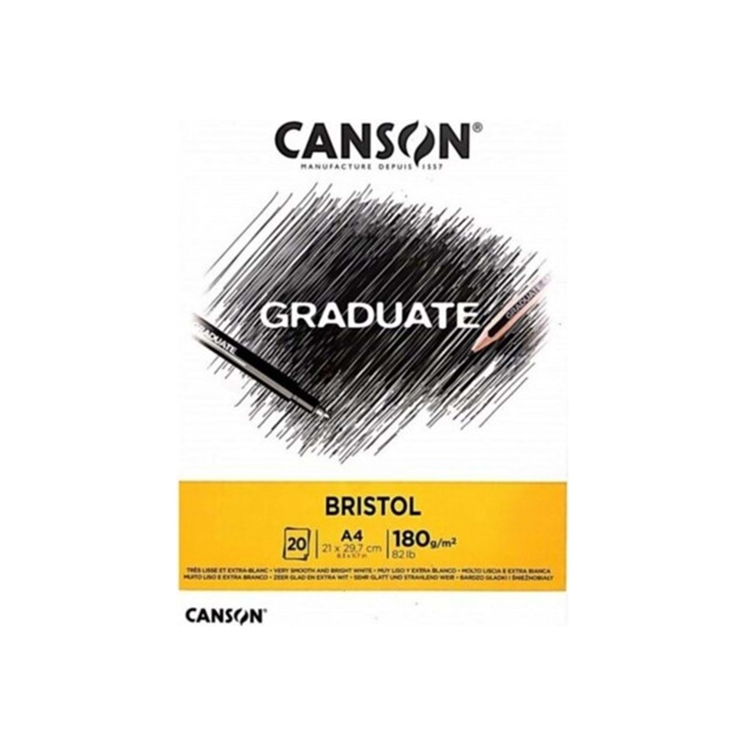 Sanatsal Resim Defterleri Canson Graduate Bristol Blok 20 Sayfa A4 180gr Satın Al