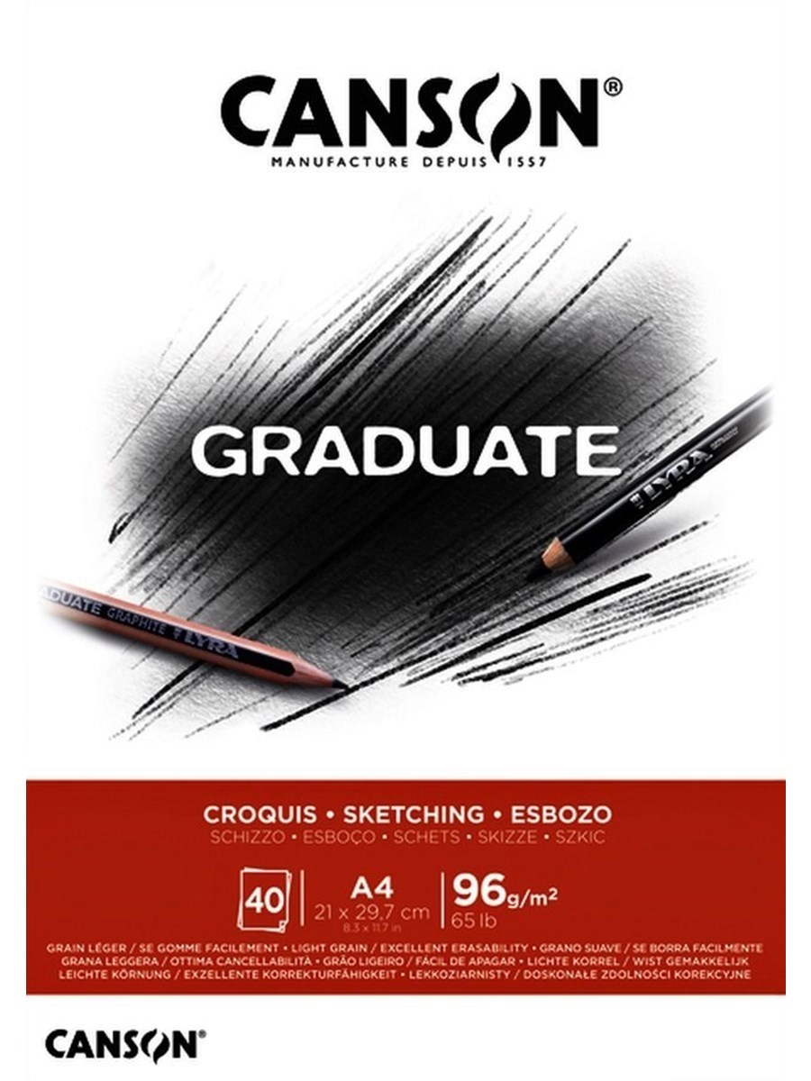 Sanatsal Resim Defterleri Canson Graduate Croquis Sketch Çizim Blok 40 Sayfa A4 96gr Satın Al