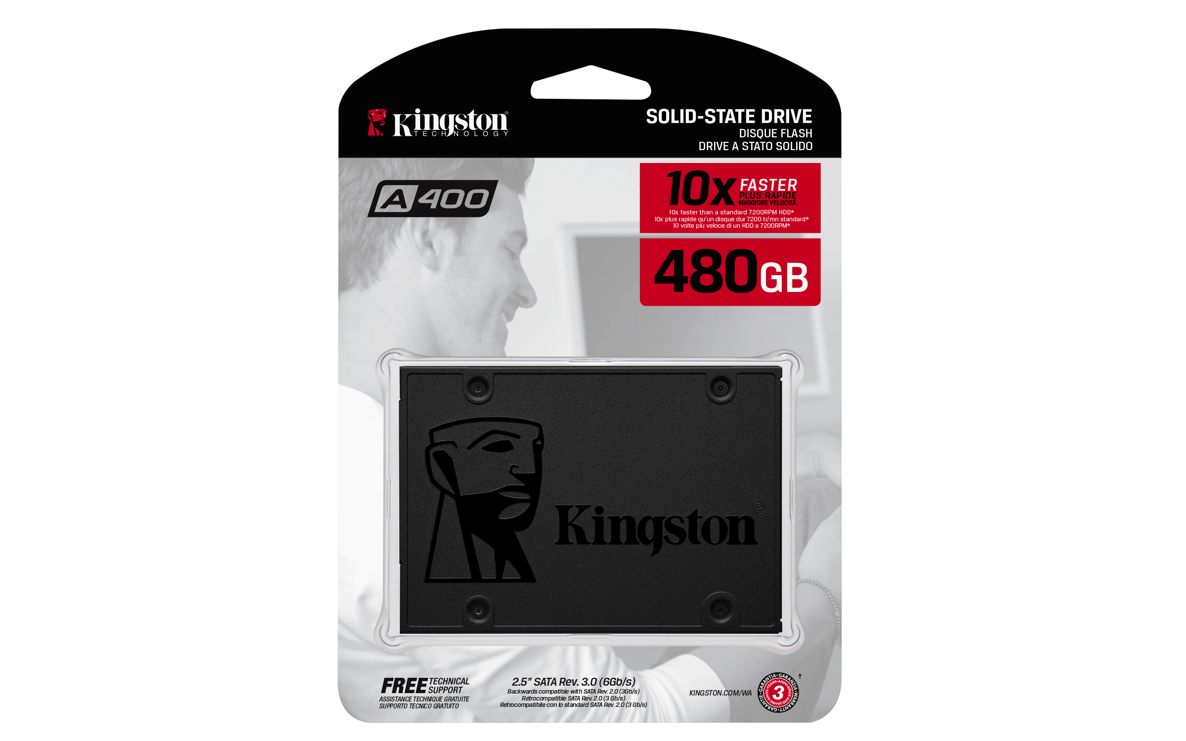 SSD Solid State Drive Kingston 480Gb Ssdnow A400  2.5