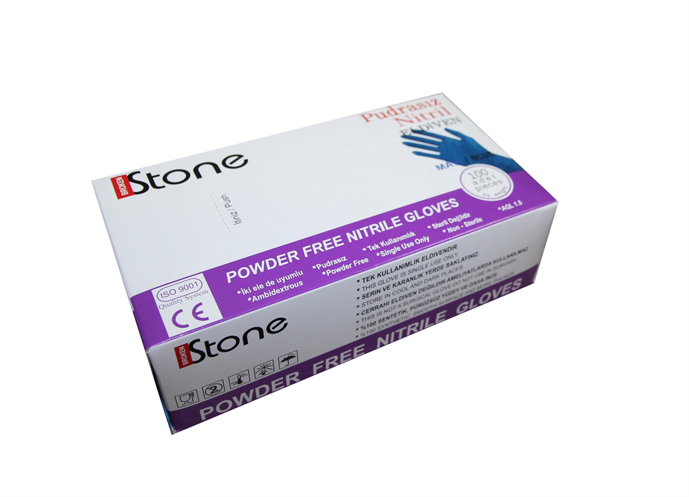 Stone Nitril Eldiven Pudrasız Large Mavi 100 Lü Paket