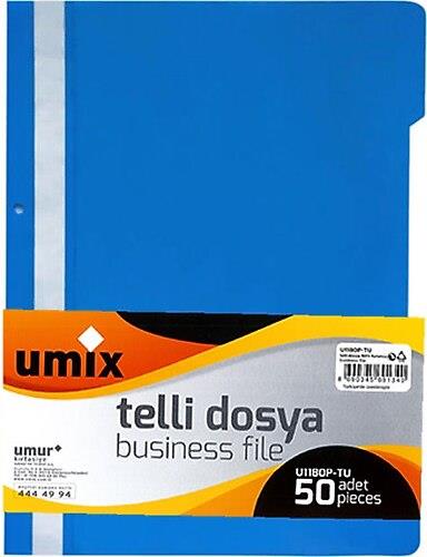 Telli Dosyalar Umix Plastik Telli Dosya Mavi 50'li Paket Satın Al