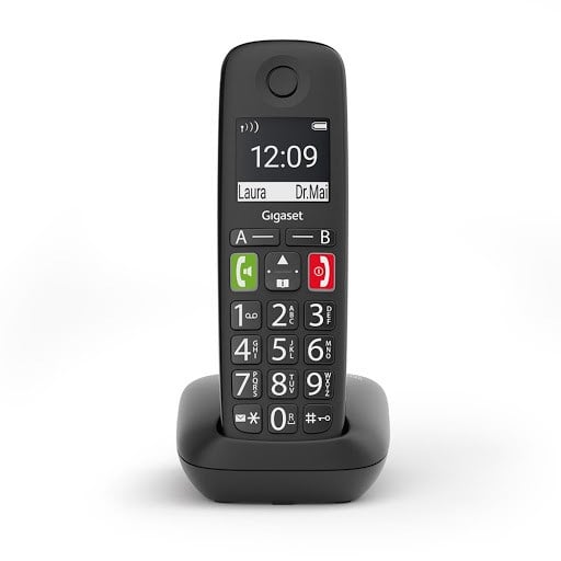 Telsiz ve Masaüstü Telefonlar Gigaset E290 Geniş Ekran Siyah Telsiz Dect Telefon Satın Al