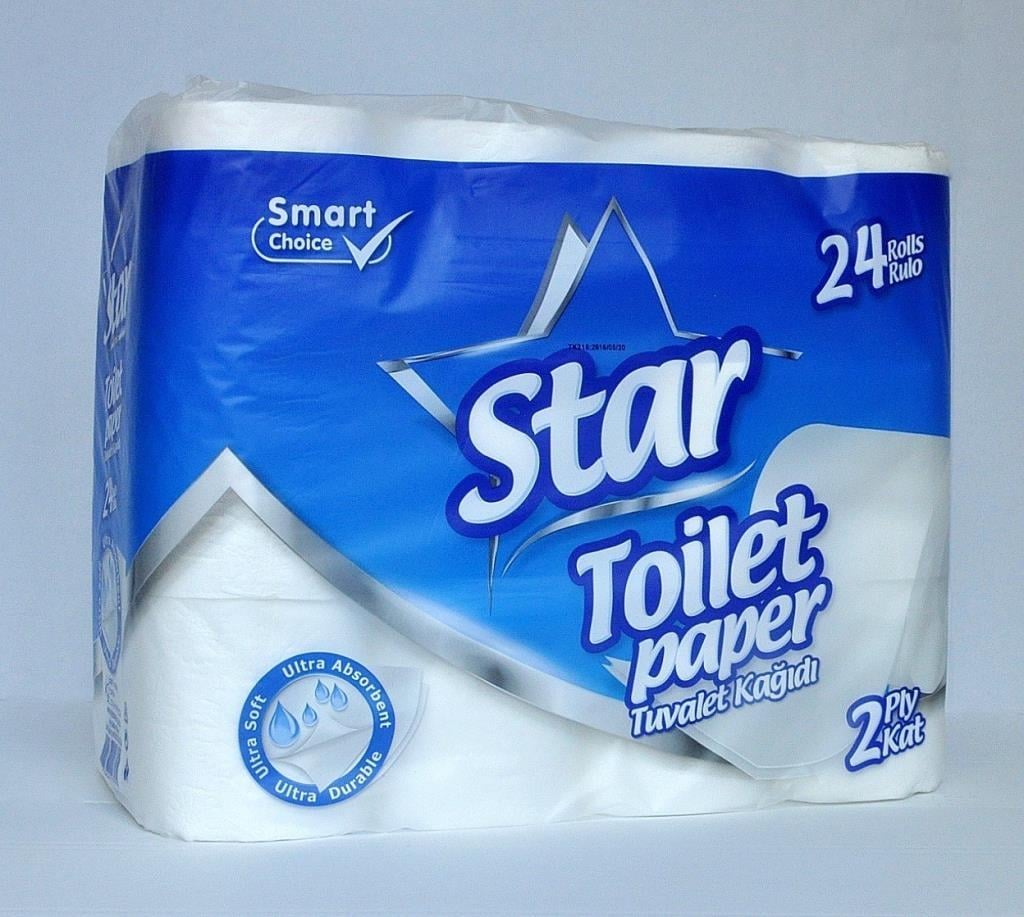 Tuvalet Kağıtları Star Tuvalet Kağıdı Çift Katlı 24'lü Paket Satın Al