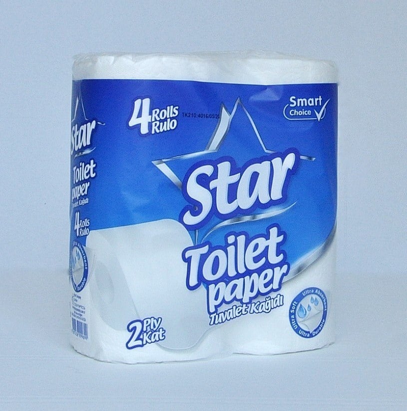 Tuvalet Kağıtları Star Tuvalet Kağıdı Çift katlı 4'lü Paket Satın Al