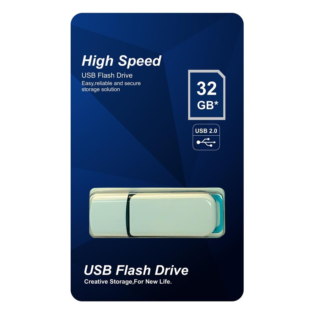 Usb Bellek Elba 32GB Plastik Beyaz-Mavi 2.0 USB Flash Bellek Satın Al