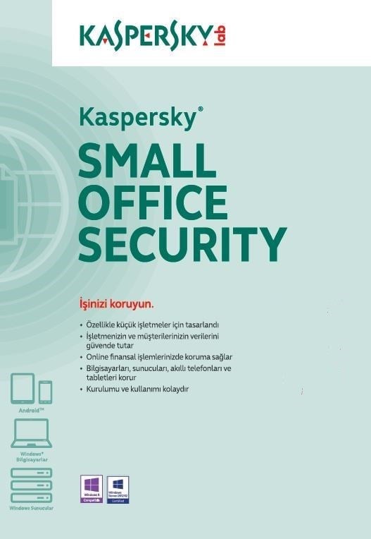 Yazılım ve Antivirüs Programları Kaspersky Small Office Security 5Pc+5Md+1Fs 1 Yıl Box Satın Al