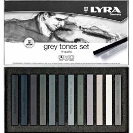 Sanatsal Resim Defterleri Lyra Polycrayons Toz Pastel Gri Tonlar 12'li Kutu Satın Al