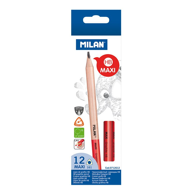  MILAN 0712612 GRAPHITE MAXI HB KURŞUN KALEM - 12ADET Satın Al