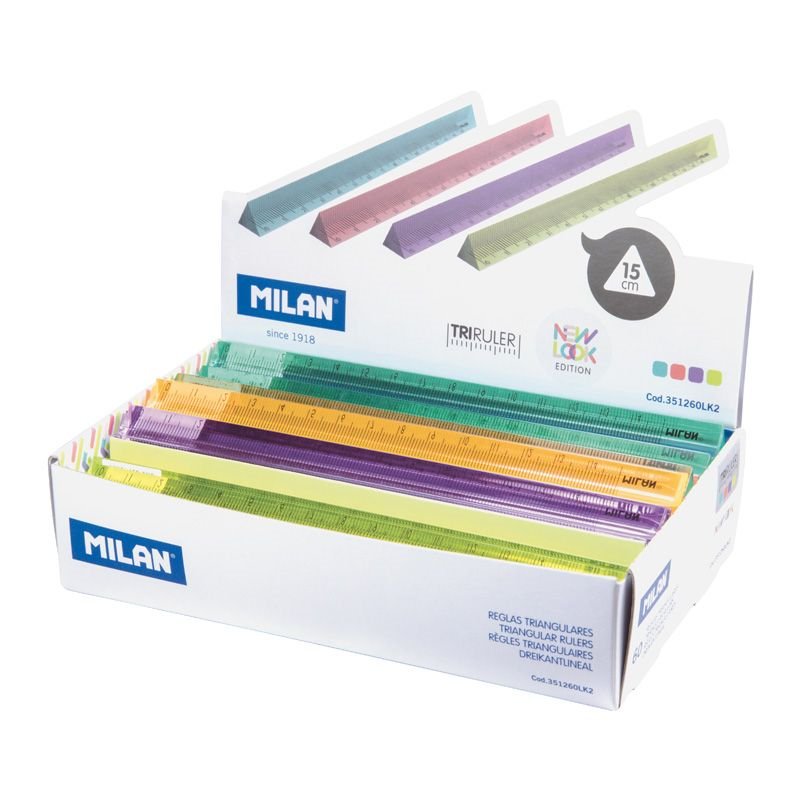  MILAN 351260LK2 NEW LOOK ÜÇGEN RENKLİ CETVEL 15CM - 60 LI Satın Al