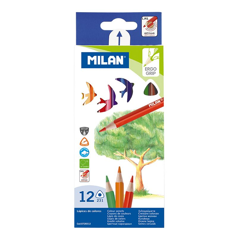  MILAN 728312 ÜÇGEN KURU BOYA (2,9MM UÇ) - 12'Lİ Satın Al