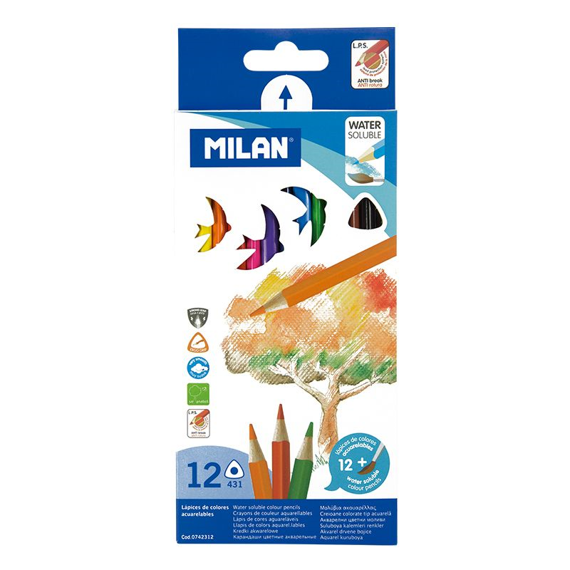  MILAN 742312 AQUARELL KURU SULU BOYA (2.9MM UÇ) -12'Lİ Satın Al