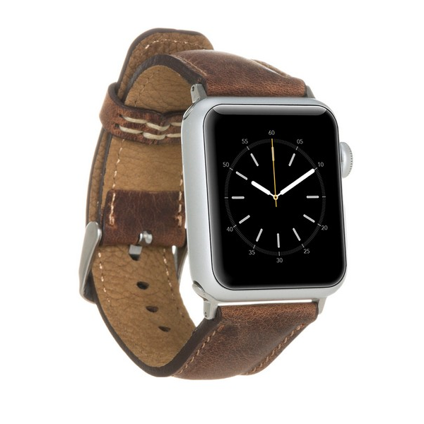 Akıllı Saatler Apple Watch Uyumlu Deri Kordon 42-44-45mm G2 Kahverengi Satın Al