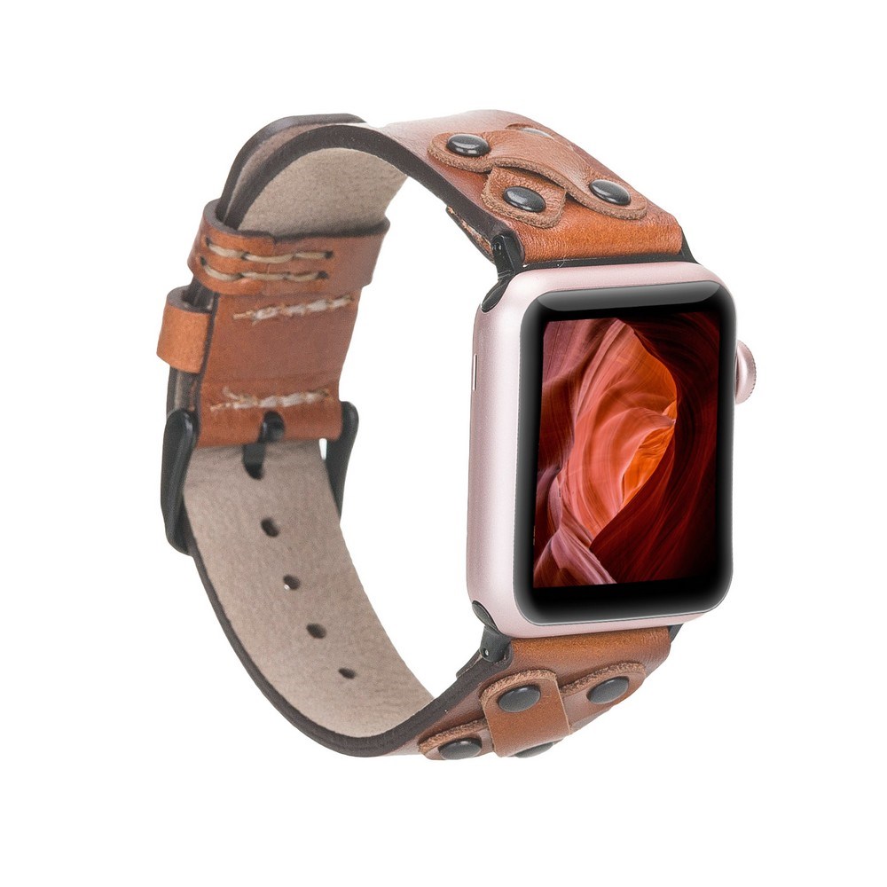 Akıllı Saatler Apple Watch Uyumlu Deri Kordon Cross 42-44-45mm BT RST2E Satın Al