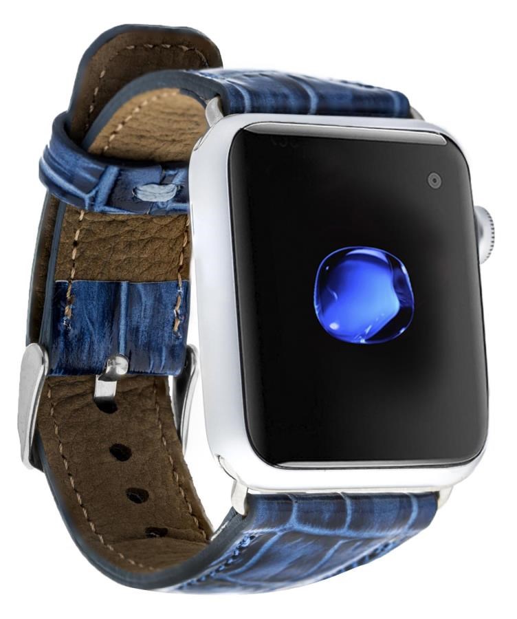 Akıllı Saatler Apple Watch Uyumlu Deri Kordon 42-44-45mm Croco YK07 Satın Al