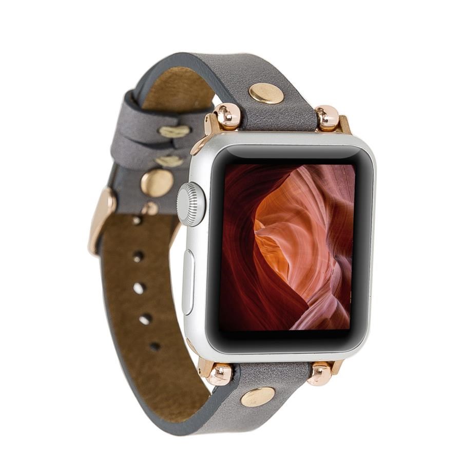 Akıllı Saatler Apple Watch Uyumlu Deri Kordon Ferro 38-40-41mm RT RST9 Satın Al