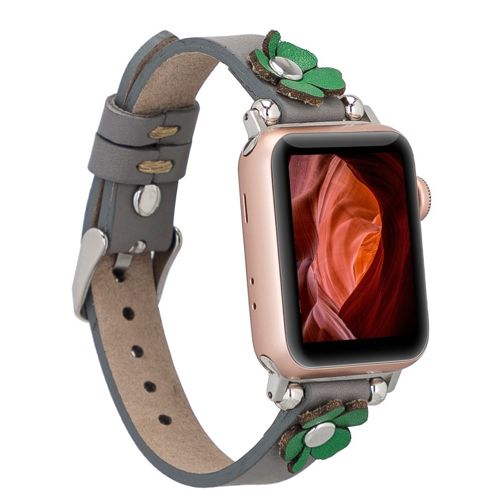 Akıllı Saatler Apple Watch Uyumlu Deri Kordon Clover 38-40-41mm ST RST9 Satın Al