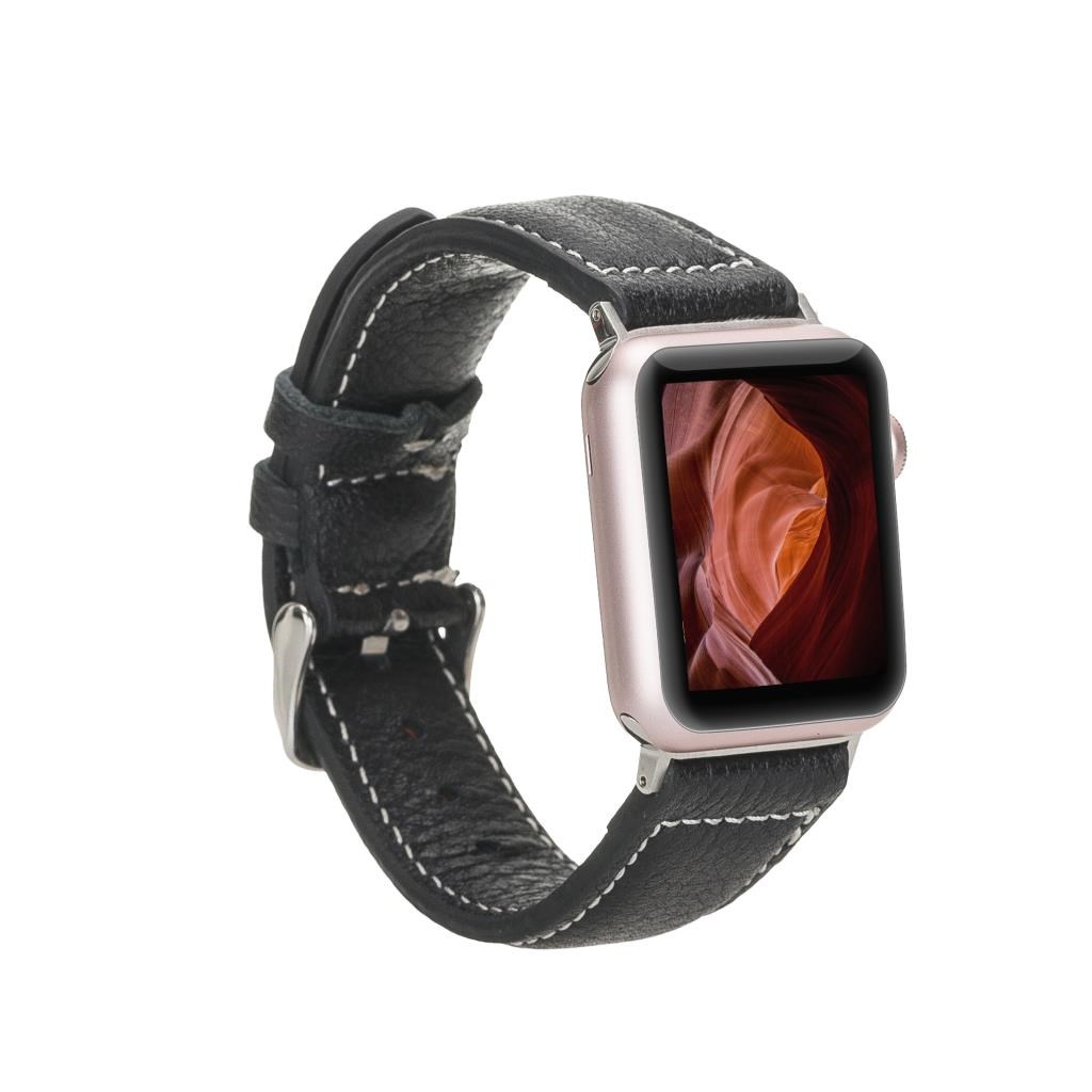 Akıllı Saatler Apple Watch Uyumlu Deri Kordon 42-44-45mm NM1-AS1 Siyah Satın Al