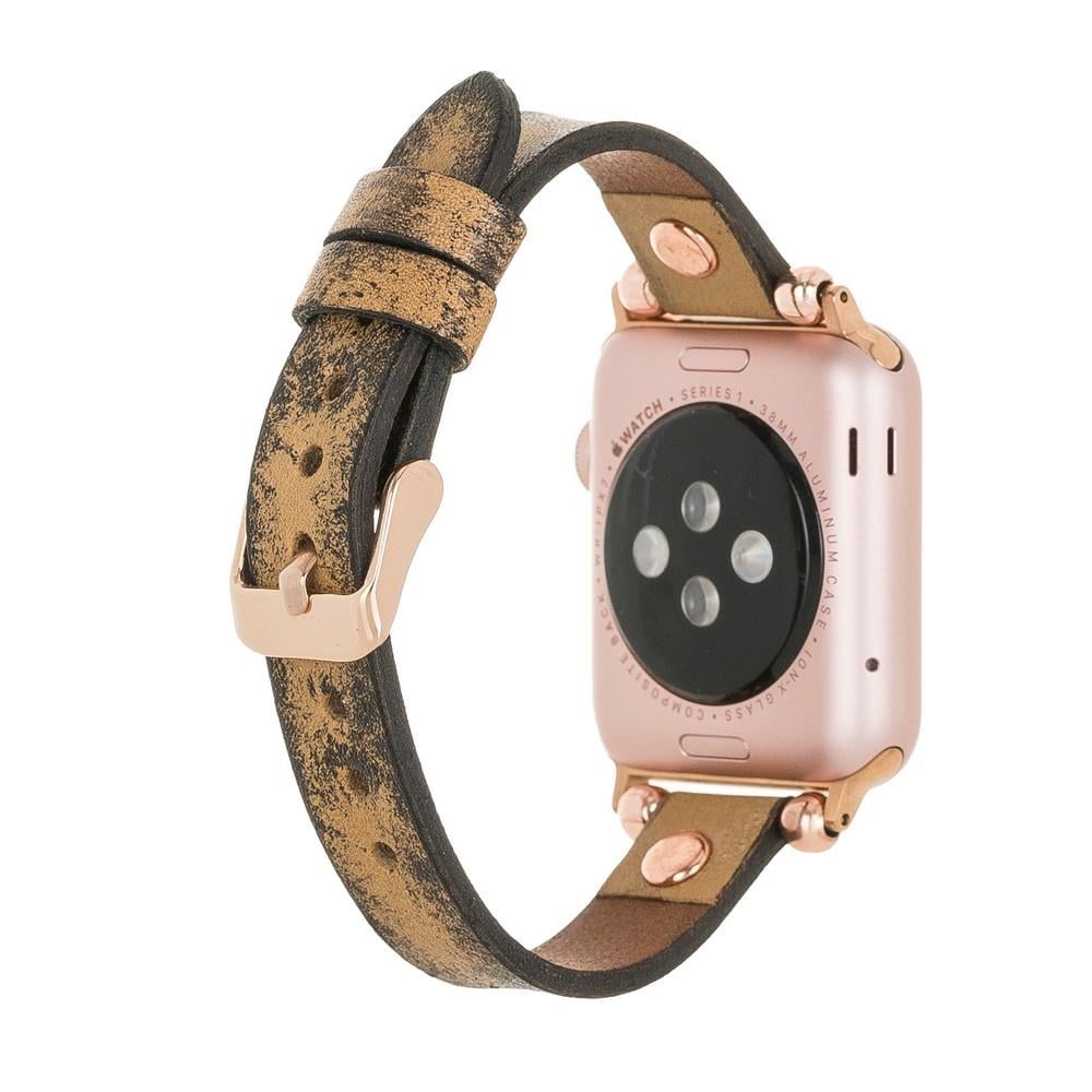 Akıllı Saatler Apple Watch Uyumlu Deri Kordon 38-40-41mm RT V12SEF Satın Al