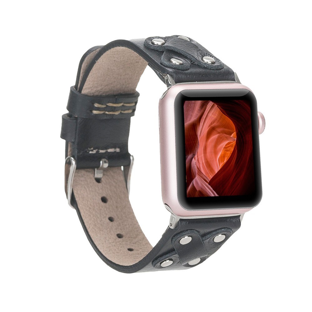 Akıllı Saatler Apple Watch Uyumlu Deri Kordon Cross 42-44-45mm ST RST1 Satın Al