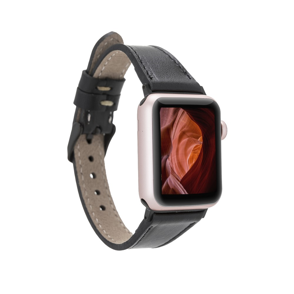 Akıllı Saatler Apple Watch Uyumlu Deri Kordon 42-44-45mm Slim RST1 Satın Al