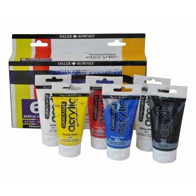 Akrilik Boyalar Daler Rowney Graduate Akrilik Boya Seti 6x75ml Satın Al