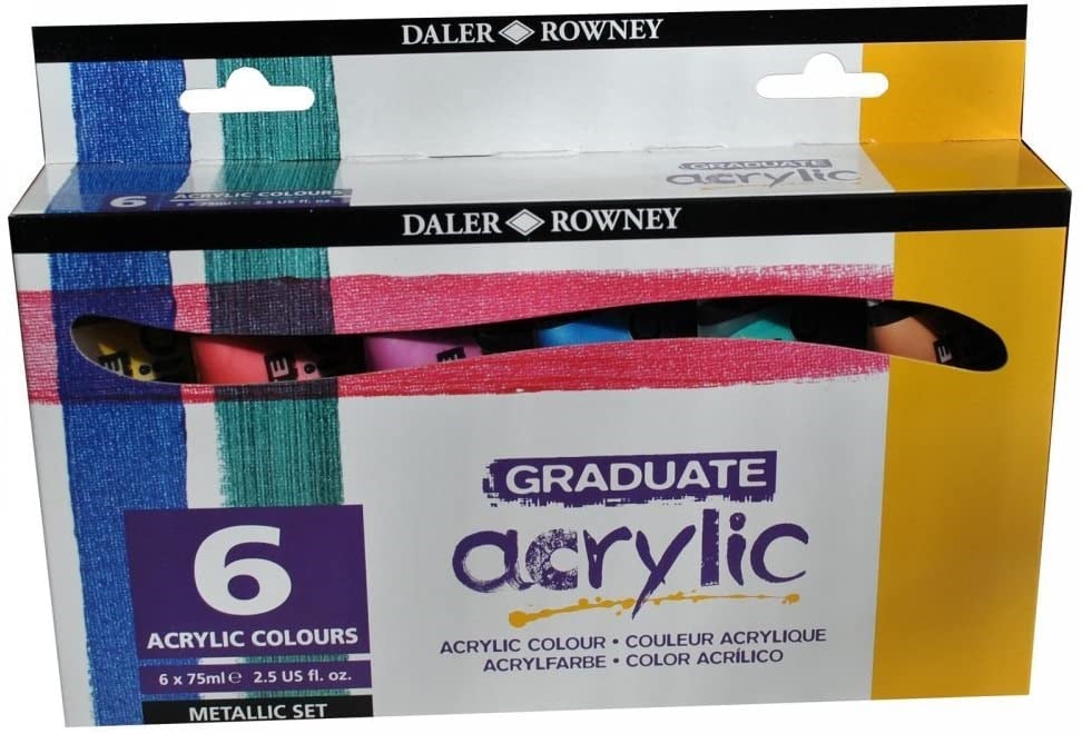 Akrilik Boyalar Daler Rowney Graduate Metalik Akrilik Boya Seti 6x75ml Satın Al