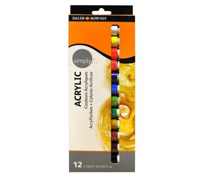 Akrilik Boyalar Daler Rowney Simply Akrilik Boya Seti 12x12ml  Satın Al