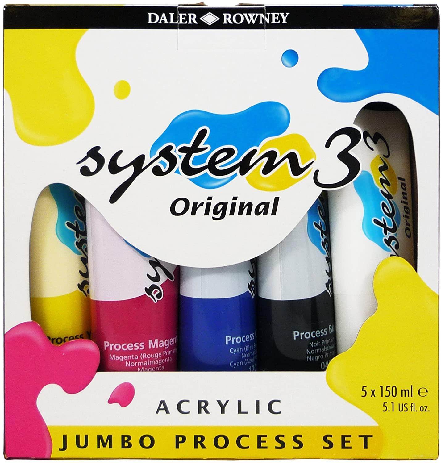 Akrilik Boyalar Daler Rowney System 3 Jumbo Akrilik Boya Seti 5x150ml Satın Al