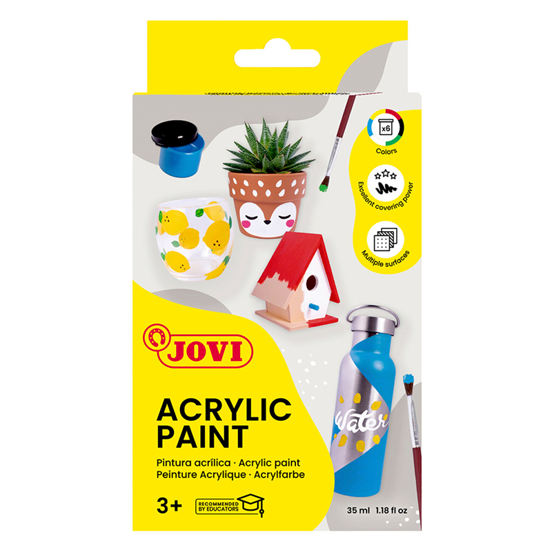 Akrilik Boyalar JOVI 670 AKRİLİK BOYA 35ML KUTU + FIRÇA ASORTİ RENKLER - 6 RENK Satın Al