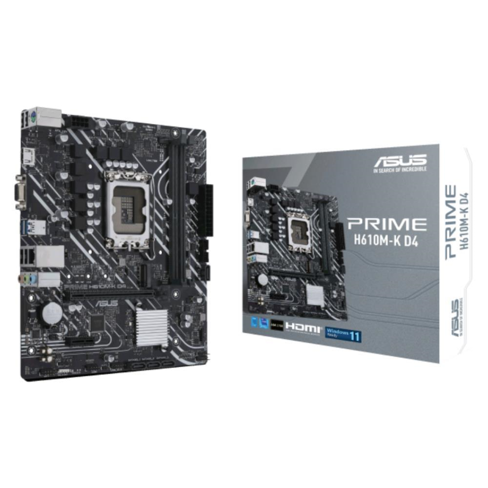 Anakartlar Asus Prime H610M-K D4 Argb 3200Mhz Ddr4 Soket 1700 M.2 Hdmı D-Sub Matx Anakart Satın Al