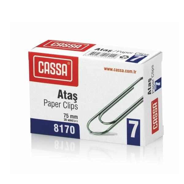 Ataşlar Cassa 8170 75mm Ataş 30' lu Paket Satın Al