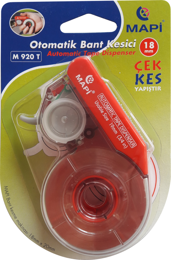 Bantlar ve Kesicileri MAPİ 19 MM OTOMATİK BANT KESME MAKİNESİ KIRMIZI Satın Al