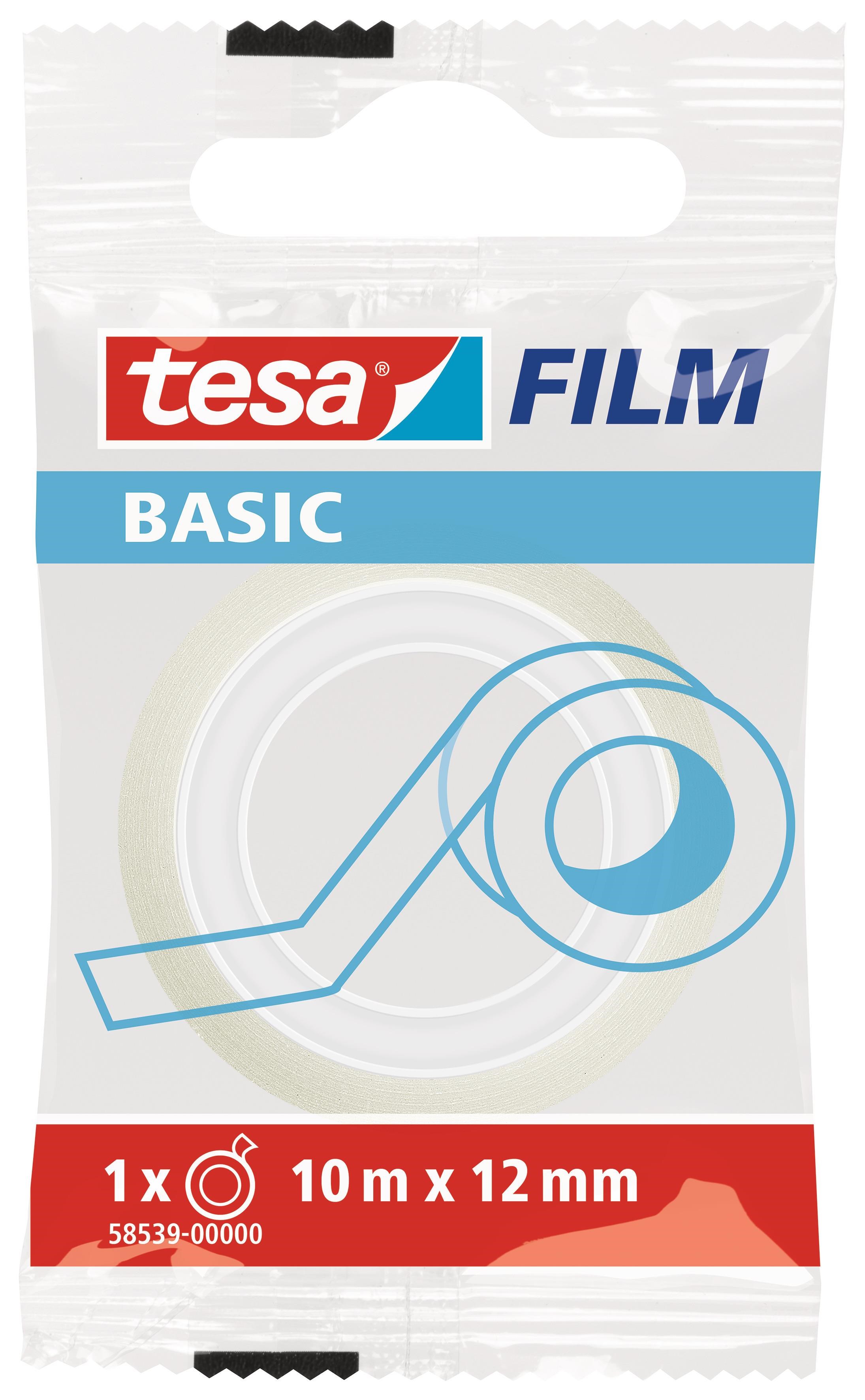 Bantlar ve Kesicileri Tesa Basic Film Bant 12 mm X 10 m Şeffaf 12'li Paket Satın Al