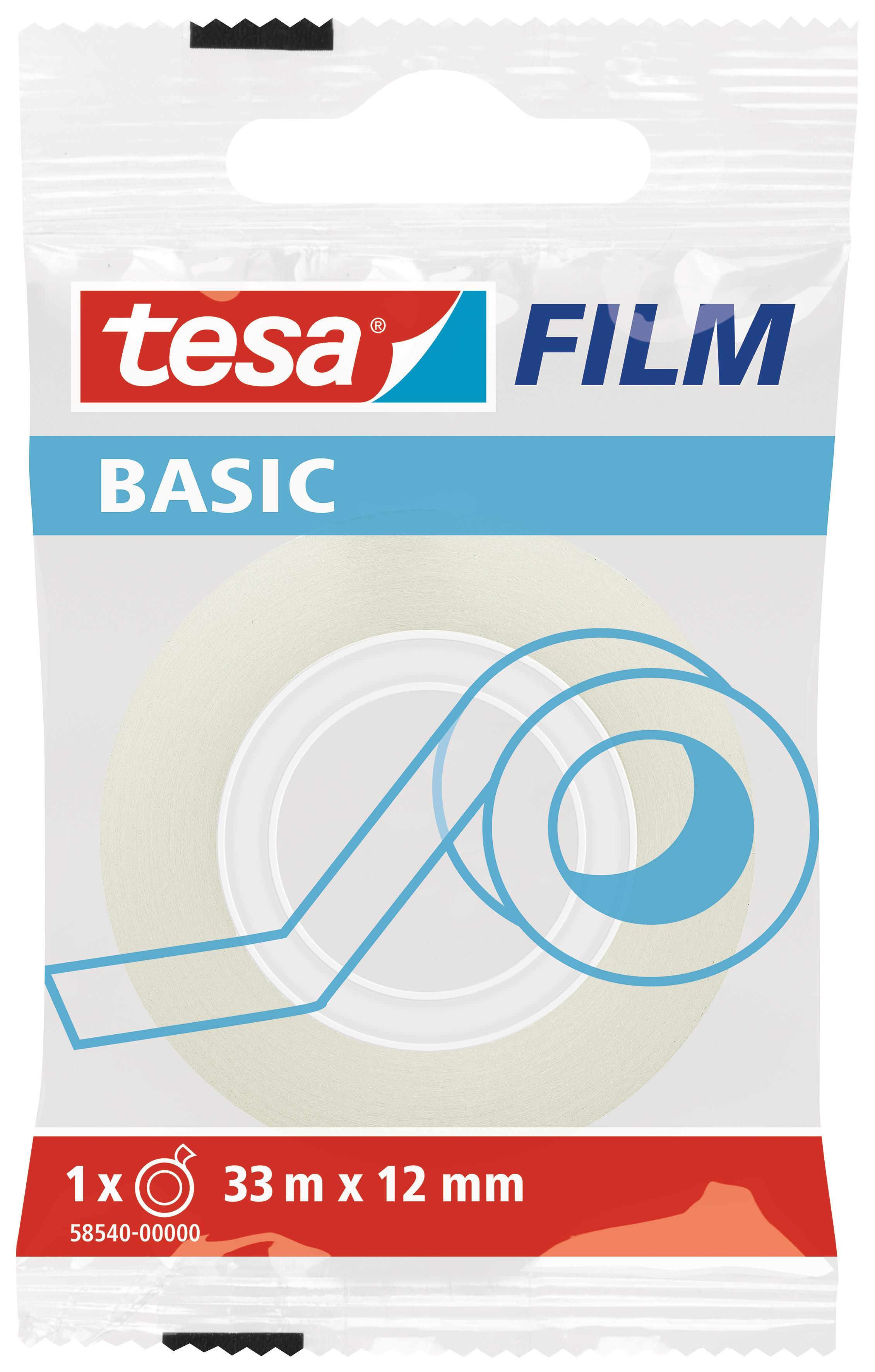 Bantlar ve Kesicileri Tesa Basic Film Bant 12 mm x 33 m Şeffaf 6' lı Paket Satın Al